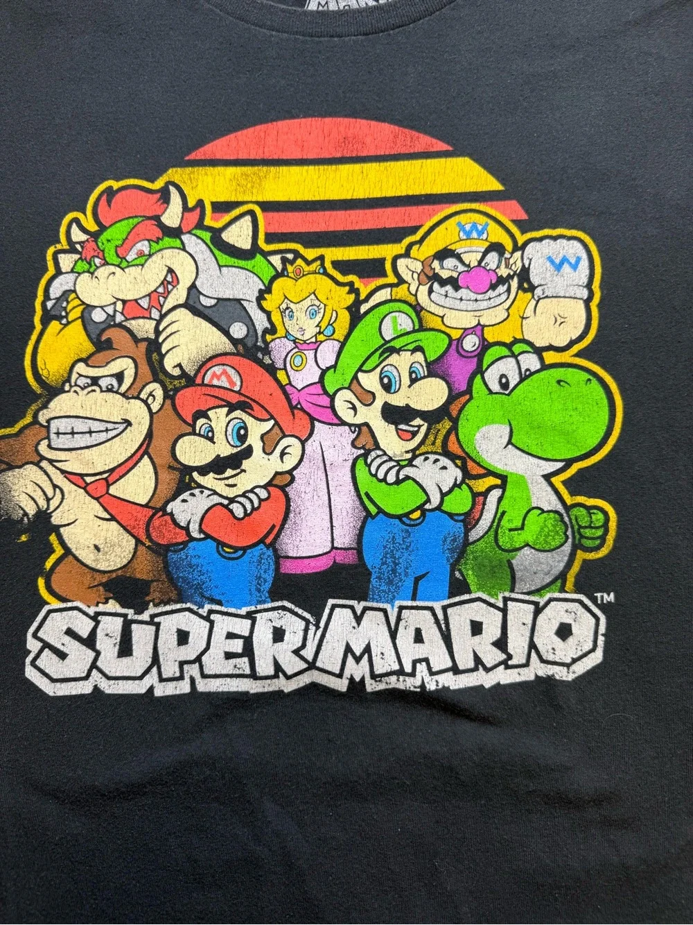 Nintendo Super Mario Black Graphic T-Shirt (L)